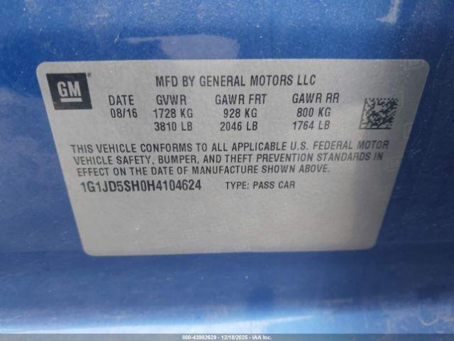 Chevrolet Sonic Lt Auto Image 7