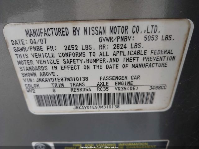 INFINITI M35 Image 8